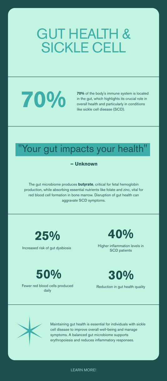 Gut health and red blood cell production in sickle cell disease — butyrate, HbF, folate, zinc absorption